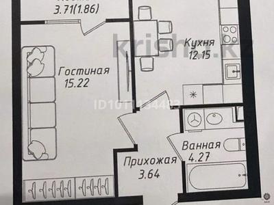 1-комнатная квартира · 37.5 м² · 11/12 этаж, Нажимеденова 6 за 21.8 млн ₸ в Астане, Сарайшык р-н