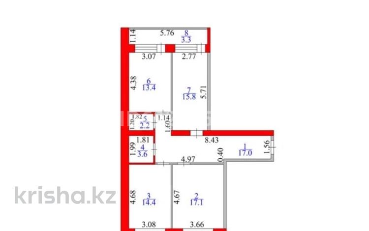 3-бөлмелі пәтер, 88 м², 2/5 қабат, мкр Михайловка , Акадeмическая 9/10 — Кооперативный, бағасы: 19.9 млн 〒 в Караганде, Казыбек би р-н — фото 15