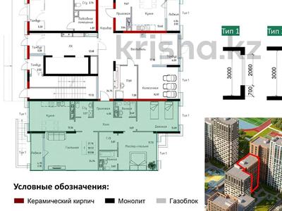 3-бөлмелі пәтер · 104.4 м² · 1/12 қабат, Улы Дала 25, 27, 29, 29/1 — Толе Би, бағасы: 52.9 млн ₸ в Астане, Есильский р-н