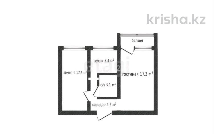 2-бөлмелі пәтер · 44.5 м² · 5/5 қабат, Корчагина 84, бағасы: 9.8 млн ₸ в Рудном — фото 2