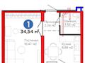 1-комнатная квартира · 35 м² · 10/17 этаж, Улы Дала 14 за 21.5 млн ₸ в Астане, Нура р-н