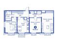 3-комнатная квартира · 81.42 м², Азимова 46А за ~ 45.1 млн ₸ в Ташкенте — фото 3