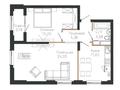 2-комнатная квартира · 62.11 м², мкр Бозарык , мкр Бозарык, ул. Боржар за ~ 21.7 млн 〒 в Шымкенте, Абайский р-н — фото 3