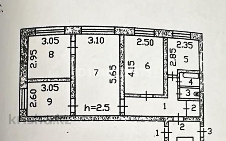 4-бөлмелі пәтер · 61.9 м² · 1/5 қабат, 2 мкрн — Возле ТД Абай сити, бағасы: 15 млн ₸ — фото 3