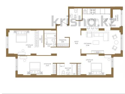 4-комнатная квартира · 125.63 м² · 11/21 этаж, Достык 8/2 — БЕЗ КОМИССИИ / РАССРОЧКА/ ИПОТЕКА / МНОГО ВАРИАНТОВ / ПИШИТЕ ЗВОООНННИИТТЕЕ за ~ 93.6 млн ₸ в Астане, Есильский р-н