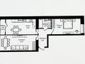 2-бөлмелі пәтер · 67.92 м² · 9/12 қабат, Чингиз Айтматов 77/11 — Набережная, бағасы: 30.3 млн ₸ в Астане, Сарыарка р-н