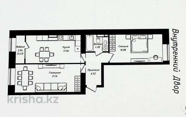 2-бөлмелі пәтер · 67.92 м² · 9/12 қабат, Чингиз Айтматов 77/11 — Набережная, бағасы: 30.3 млн ₸ в Астане, Сарыарка р-н — фото 13