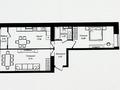 2-бөлмелі пәтер · 67.92 м² · 9/12 қабат, Чингиз Айтматов 77/11 — Набережная, бағасы: 33.8 млн ₸ в Астане, Сарыарка р-н