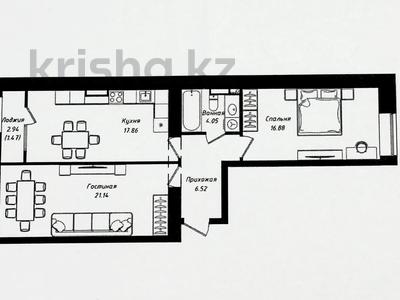 2-комнатная квартира · 67.92 м² · 9/12 этаж, Чингиз Айтматов 77/11 — Набережная за 33.8 млн ₸ в Астане, Сарыарка р-н
