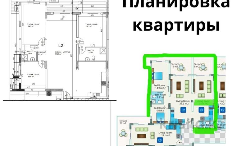 4-комнатная квартира, 126 м², 6/6 этаж, Ceaser Resort 5 — Iskele, Long Bich за 120 млн 〒 в Искеле — фото 4