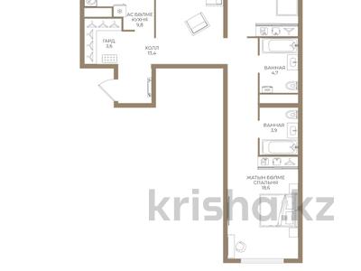 3-комнатная квартира · 89 м² · 4/9 этаж, Ботакоз 5 — СКИДКА 25% ЗА НАЛ/ БЕЗ КОМИССИИ за ~ 57.7 млн ₸ в Алматы, Алатауский р-н