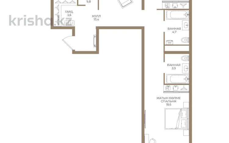3-комнатная квартира · 89 м² · 4/9 этаж, Ботакоз 5 — СКИДКА 25% ЗА НАЛ/ БЕЗ КОМИССИИ за ~ 57.7 млн ₸ в Алматы, Алатауский р-н — фото 2