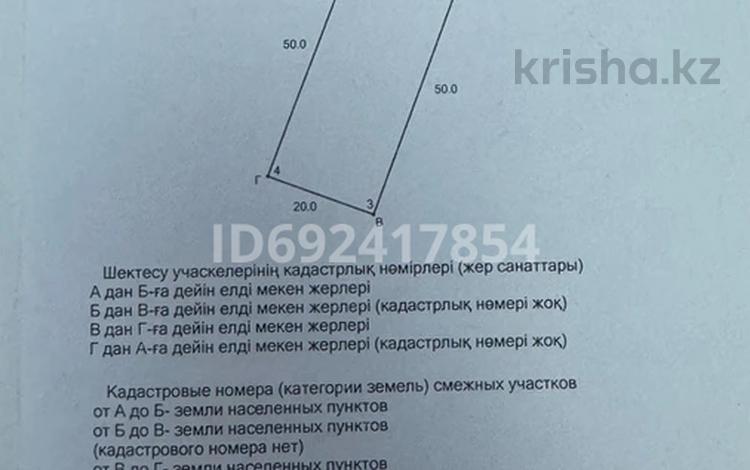 Жер телімі 10 сотық, Шеркала 6 коше 71, бағасы: 1.8 млн 〒 в Батыре — фото 2