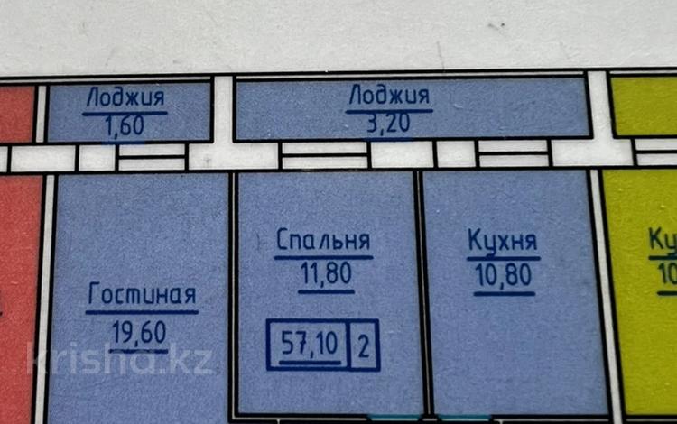 2-комнатная квартира, 57 м², 2/9 этаж, Калдаяков 26 за 17.5 млн 〒 в Астане, Алматы р-н — фото 2