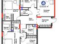 4-комнатная квартира · 123.63 м² · 6/9 этаж, мкр Пригородный, Е 117 улица 55 за 64 млн ₸ в Астане, Есильский р-н — фото 6