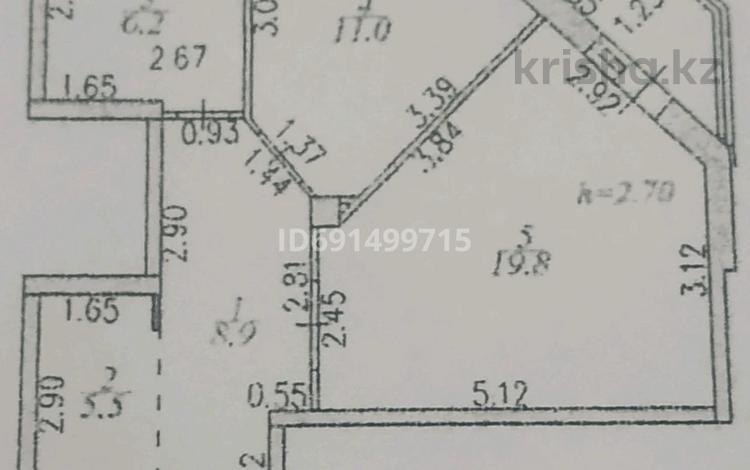 2-комнатная квартира, 54 м², 2/12 этаж, Сыганак 64 — Туркестан