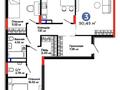 3-комнатная квартира · 90.49 м² · 3/9 этаж, Е 900 8 за 70.5 млн ₸ в Астане, Нура р-н