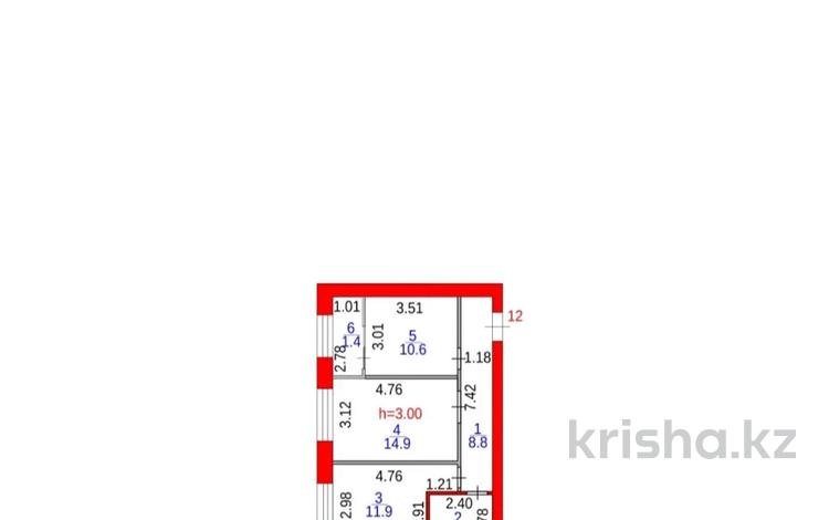 2-бөлмелі пәтер · 51.9 м² · 4/9 қабат, ​067-й учетный квартал, бағасы: 26 млн ₸ в Караганде, Алихана Бокейханова р-н — фото 2