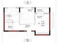 2-бөлмелі пәтер · 57 м² · 15/17 қабат, Е 908 24, бағасы: 32 млн ₸ в Астане — фото 2