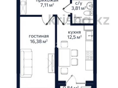1-бөлмелі пәтер · 40.64 м² · 9/9 қабат, Алатауская трасса, бағасы: ~ 21.5 млн ₸ в 