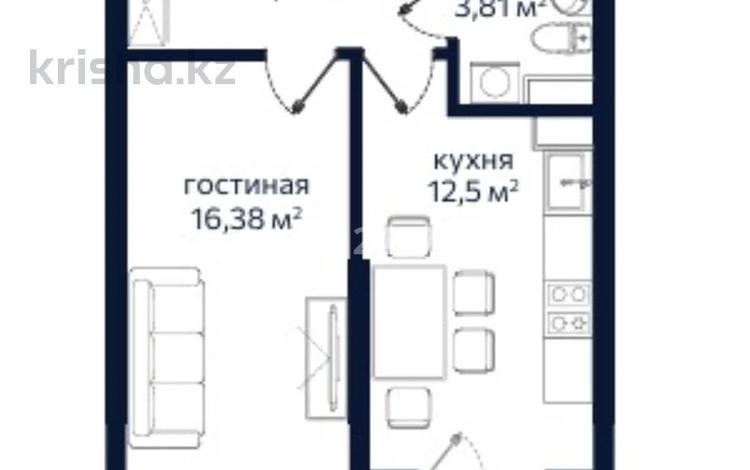1-бөлмелі пәтер · 40.64 м² · 9/9 қабат, Алатауская трасса, бағасы: ~ 21.5 млн ₸ в  — фото 2
