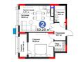 2-бөлмелі пәтер · 52.23 м², ​Аль-Фараби 3/2, бағасы: ~ 49.5 млн ₸ в Астане, Есильский р-н — фото 3