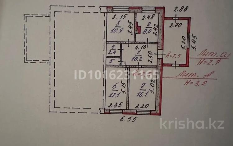Часть дома · 3 комнаты · 60.9 м² · 6.4 сот., Ауэзова 13 — Новостройки за 37 млн ₸ в Затобольске (Тобыле) — фото 2