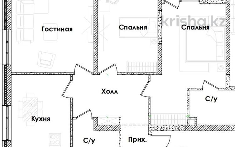 3-бөлмелі пәтер · 92 м² · 2/9 қабат, тунтубаева 19, бағасы: 92 млн ₸ в Алматы, Ауэзовский р-н — фото 2