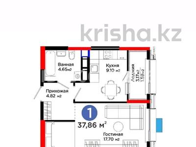 1-бөлмелі пәтер · 37.86 м² · 16/16 қабат, Калдаякова — напротив парка Металлургов, бағасы: 20.5 млн ₸ в Шымкенте, Туран р-н