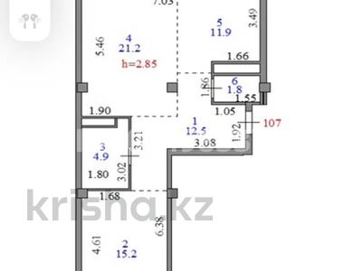 2-комнатная квартира · 69.5 м², Е-779 32 за 37 млн ₸ в Астане, Есильский р-н