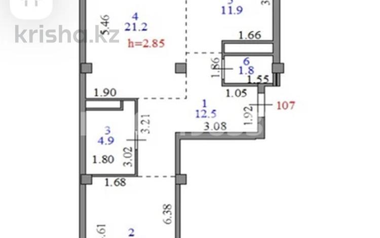 2-комнатная квартира · 69.5 м², Е-779 32 за 37 млн ₸ в Астане, Есильский р-н — фото 3