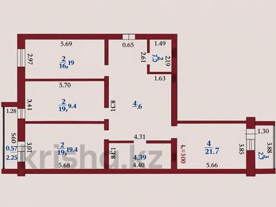 3-бөлмелі пәтер · 130 м² · 2/5 қабат, мкр. Алтын орда, бағасы: 36 млн ₸ в Актобе