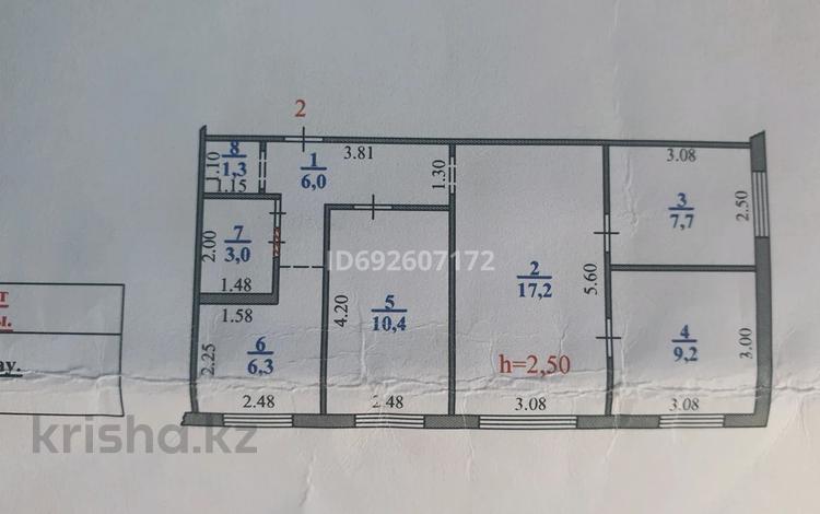 4-комнатная квартира, 61.1 м², 1/5 этаж, Абубакир Кердери 131 за 15.9 млн 〒 в Уральске, мкр Школьник — фото 2