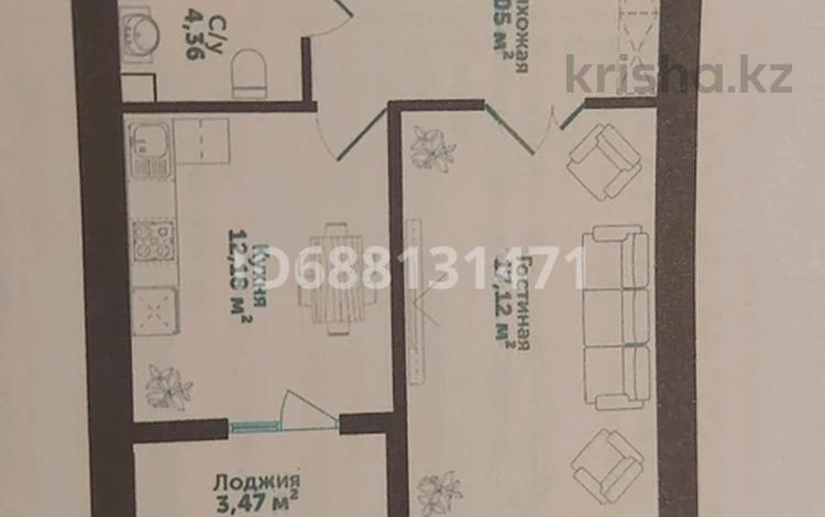 1-комнатная квартира · 45.3 м² · 8/9 этаж, Орынбор 26 — Алихана Бокейханова за 45 млн ₸ в Астане, Есильский р-н — фото 2