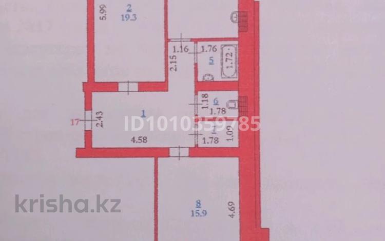 2-комнатная квартира · 69.7 м² · 3/9 этаж, Нур Актобе 38в — 2 микр за 20 млн ₸ — фото 13