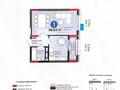 1-бөлмелі пәтер · 38.62 м² · 7/16 қабат, Улы Дала 4, бағасы: 25 млн ₸ в Астане, Нура р-н