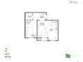 2-бөлмелі пәтер · 56 м² · 3/9 қабат, мкр Акжар 4 — Бирлик Жандосова, бағасы: 32 млн ₸ в Алматы, Наурызбайский р-н — фото 4