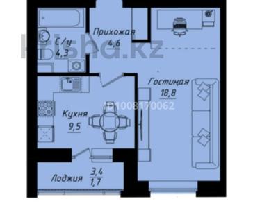 1-бөлмелі пәтер · 38.9 м² · 6/12 қабат, Улы дала 40 — Е-48 (недалеко проспект Туран), бағасы: 22.3 млн ₸ в Астане, Нура р-н
