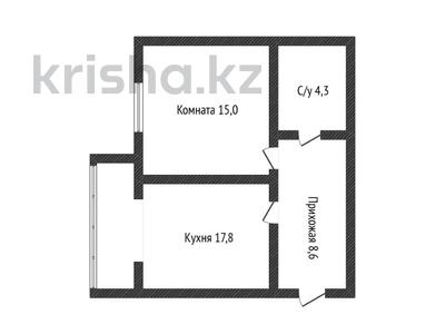 1-комнатная квартира · 45.7 м² · 3/4 этаж, Герасимова 1/1 за 22 млн 〒 в Костанае