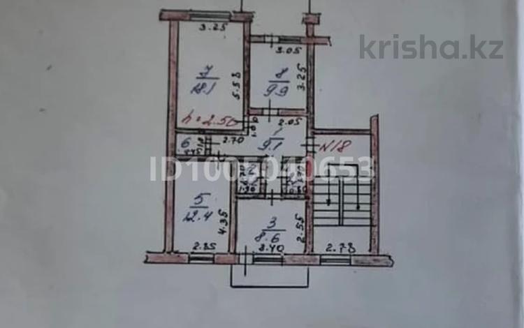 3-бөлмелі пәтер · 65 м² · 2/5 қабат, Толе би 40 — Дом культуры, бағасы: 18 млн ₸ в Текели — фото 2