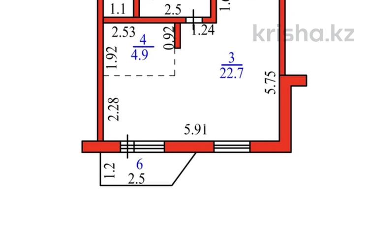 1-комнатная квартира · 40 м² · 4/5 этаж, Казбека Байбулова 67 — НИШ за 16 млн ₸ в Петропавловске — фото 3