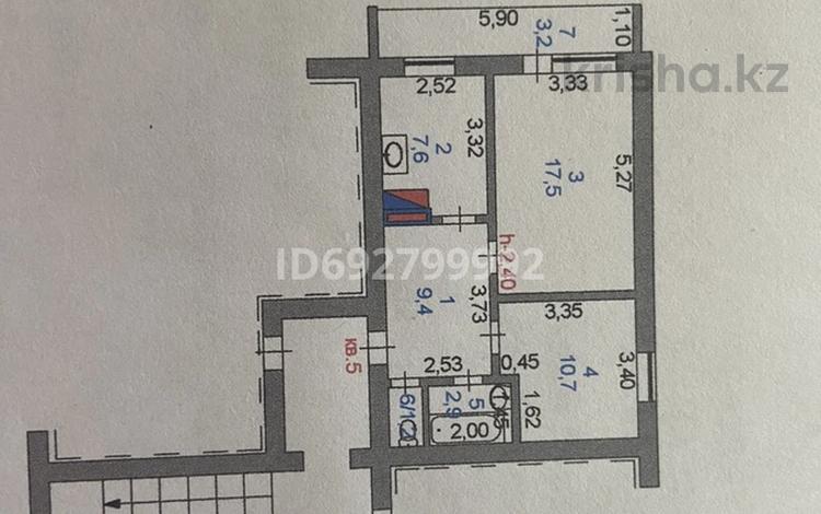 2-комнатная квартира, 52.5 м², 2/2 этаж, Школьная 54 — В центре , возле школы за 5 млн 〒 в Кенесарах — фото 2