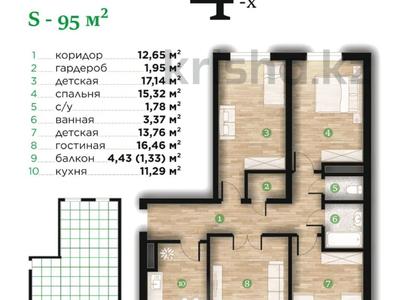 4-комнатная квартира · 95 м² · 7/7 этаж, Илияса Есенберлина 80 за 38 млн ₸ в Усть-Каменогорске