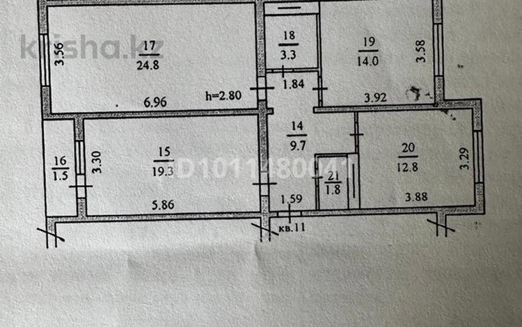 3-комнатная квартира · 87.5 м² · 4/10 этаж, мкр Акбулак, Чуланова 127 — Момыш Улы райымбека за 52 млн ₸ в Алматы, Алатауский р-н — фото 2