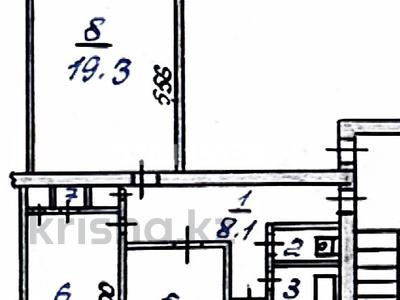 3-бөлмелі пәтер · 59.1 м² · 2/5 қабат, 1-й микрорайон, Ворошилова 60, бағасы: 22.5 млн ₸ в Костанае