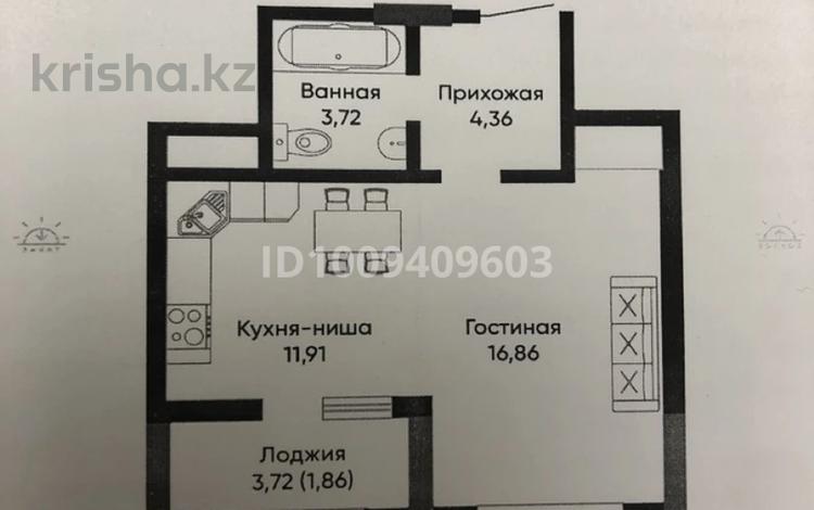 1-комнатная квартира · 38.71 м² · 10/14 этаж, Шамши Калдаяков 16 за 27.5 млн ₸ в Астане, Сарайшык р-н — фото 2
