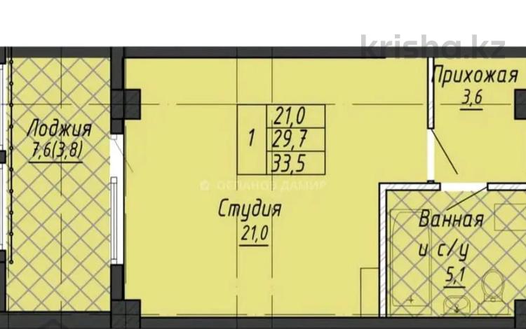 1-комнатная квартира, 33 м², 6/12 этаж, Бейимбет Майлин 6