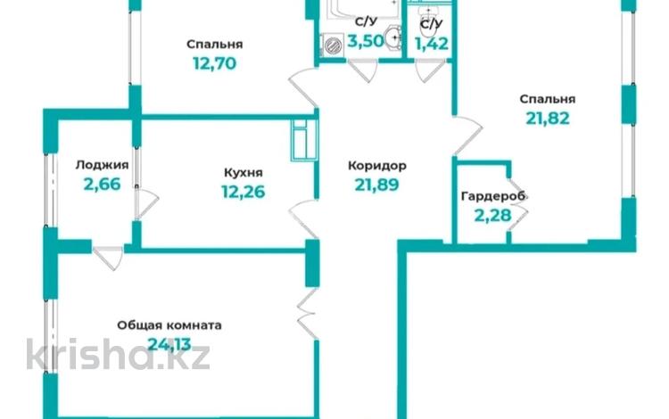 3-комнатная квартира, 104.9 м², 9/12 этаж, мкр Жеруйык, маденова