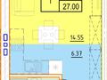 1-бөлмелі пәтер · 27 м² · 3/6 қабат, Микрорайон Береке 50, бағасы: 13.9 млн ₸ в Костанае — фото 4