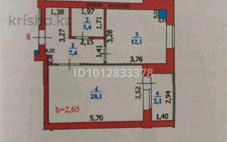 1-комнатная квартира · 45.1 м² · 3/5 этаж, мкр. Зачаганск пгт 17 — Акжайык за 17 млн ₸ в Уральске — фото 2